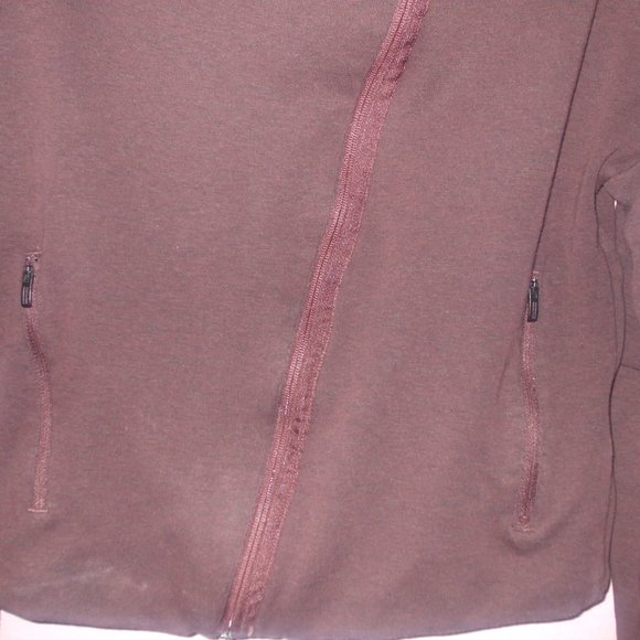 Adidas Stella McCartney Jacket Asymmetrical Burgundy Plum Heartracer Cross-fit - Picture 3 of 16